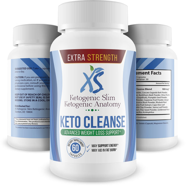 XS Ketogenic Slim Ketogenic Anatomy Keto Cleanse - Advanced Weight Loss Support - Faster Ketosis with a Cleanse - Remove Carb Gunk from Gut That Blocks Ketosis Entry - Keto Weight Loss