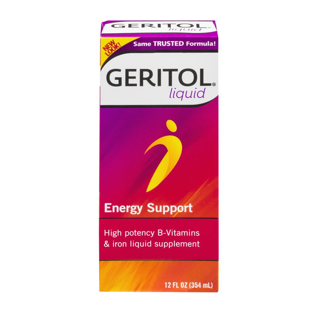 Geritol Liquid Energy Support B-Vitamins 12 Oz (Pack of 3)