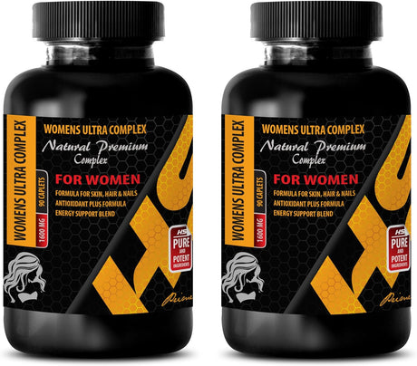 Energy Supplements for Women with Fatigue - Womens Ultra Complex 1600 MG - Natural Premium - Green Tea Extract Complex - 2 Bottles 180 Caplets