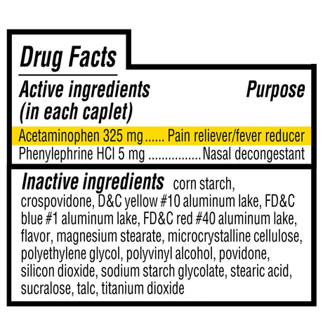 Equate Daytime Non-Drowsy Sinus & Headache Caplets, 48 Count