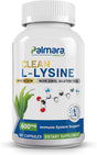 Clean L-Lysine 600Mg, 120 Capsules | Vegan, Non-Gmo, & Gluten Free