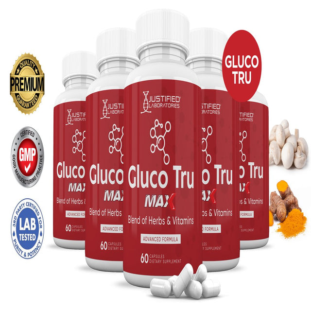 (5 Pack) Gluco Tru Max Advanced Formula 1295MG 300 Capsules