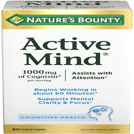 Nature'S Bounty Active Mind Cognitive Health Coated Caplets 60 Ea (Pack of 3)