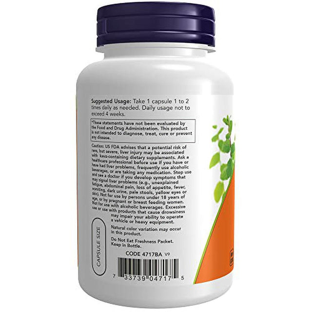 NOW Supplements, Kava Kava Extract 250 Mg, 30% Kavalactones, Herbal Relaxation Blend*, 120 Veg Capsules