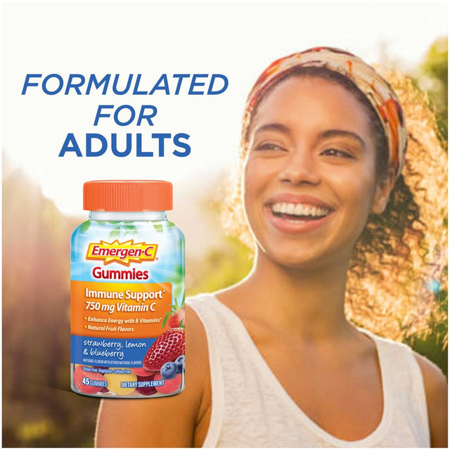 Emergen-C Adult Vitamin C Gummies for Immune Support, Fruit, 45 Ct