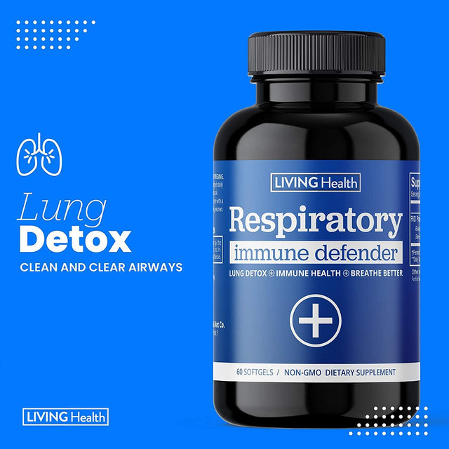 Respiratory Lung Cleanse & Detox. Support Health Lung against Airborne Virus Support Respiratory Health and Better Breath. 60 Capsule - Made in GMP Certified Facility.