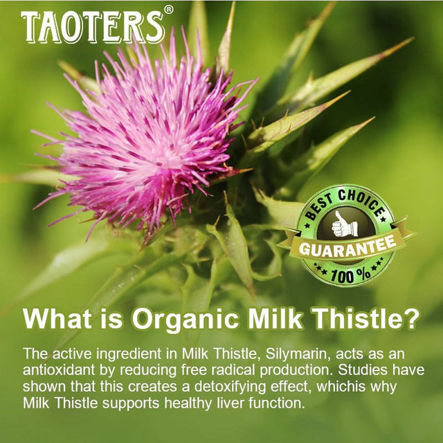 TAOTERS Milk Thistle Extract 6000 Mg Softgels, Advanced Liver Support, with Dandelion and Artichoke...-60Capsules