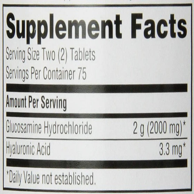 Schiff Glucosamine with Hyaluronic Acid, 2000Mg Glucosamine, Joint Care Supplement Helps Lubricate & Protect Joints*, 150 Count (Pack of 2)