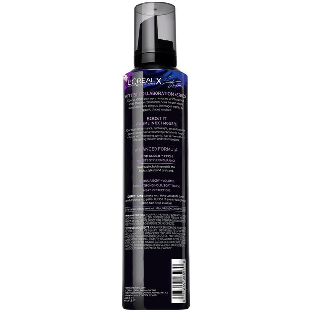 L'Oreal Paris Advanced Hairstyle Boost It 24 Hour Body + Volume Hair Styling Mousse 8.3 Oz