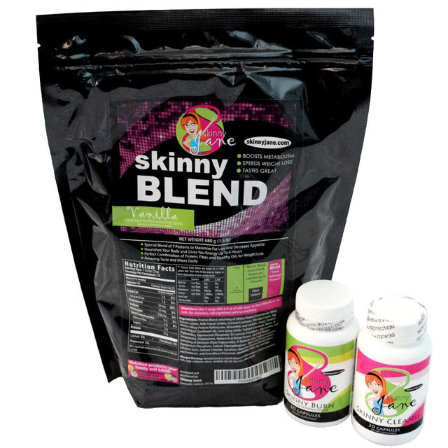 Skinny Jane - Best Weight Loss Quick Slim Diet Kit, Best Tasting Protein Shakes, Appetite Suppressant Fat Burner Diet Pills, Cleanse and Detox, Fast Weight Loss - Vanilla