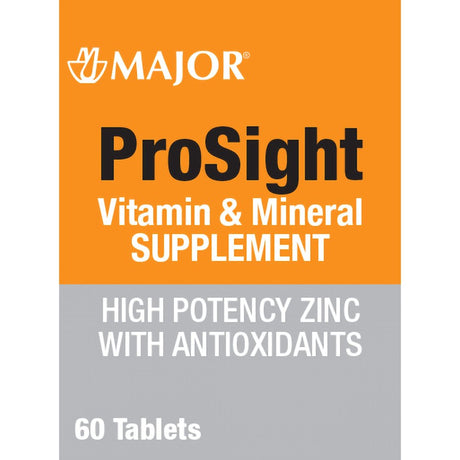 Major Prosight Vitamins & Minerals Ascorbic Acid with Antioxidants Tablets, Gray, 60 Count