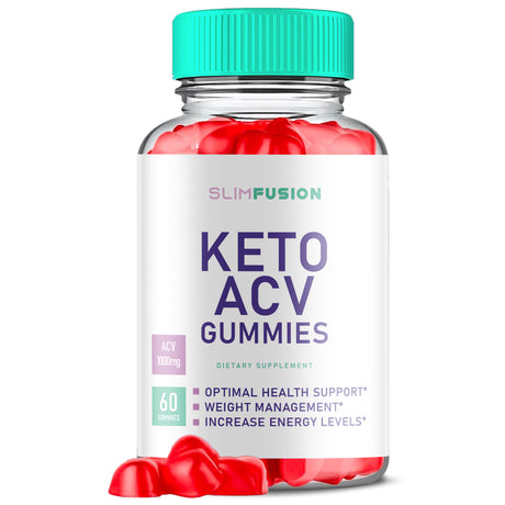 (1 Pack) Slim Fusion - Keto ACV Gummies - Apple Cider Vinegar Supplement for Weight Loss - Energy & Focus Boosting Dietary Supplements for Weight Management & Metabolism - Fat Burn - 60 Gummies