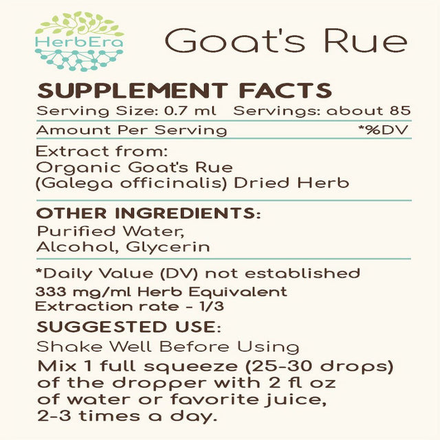 Goat'S Rue Alcohol Herbal Extract Tincture, Super-Concentrated Organic Goat'S Rue (Galega Officinalis) Dried Herb 2 Oz