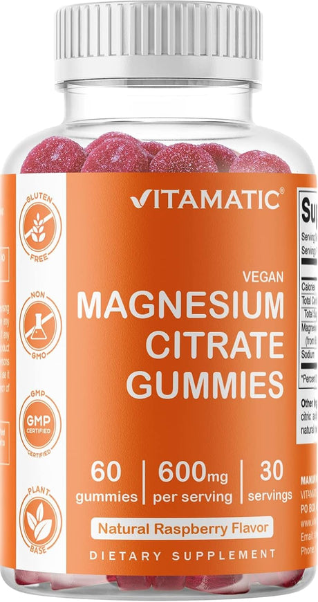 Magnesium Gummies & Apple Cider Vinegar Gummies - 60 Vegan Gummies Each