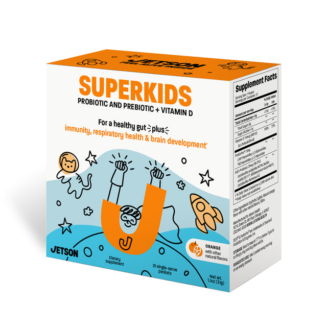 Jetson Superkids Daily Kids Probiotic Supplement for Digestive Health 4 Billion CFU, 31 Ct