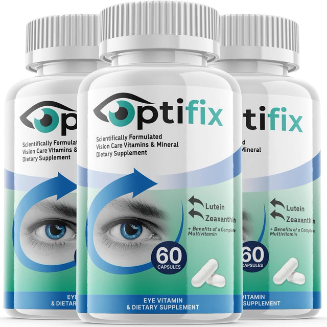 (3 Pack) Optifix - Revolutionary Advanced Vision Matrix Formula - Supports Healthy Vision - Dietary Supplement for Eyes Sight - 180 Capsules