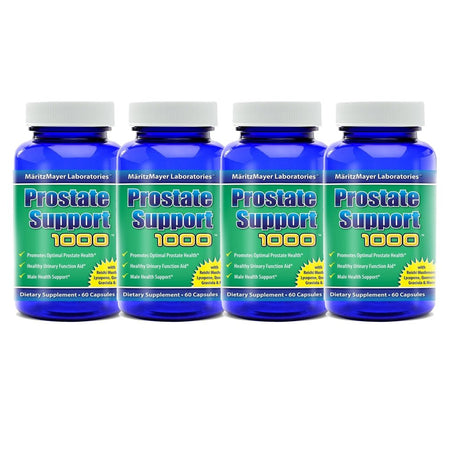 Super Prostate Support 1000 Helps Maintain Urinary Health and Prostate Function Includes Saw Palmetto and over 30 More All Natural Herbs 4 Bottles