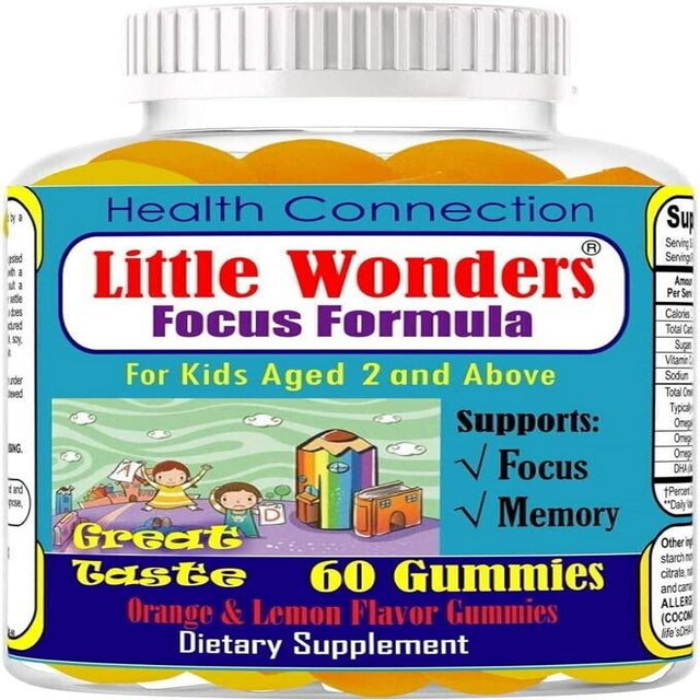 Brain Booster Supplement Focus Gummies for Kids & Teens Brain Support Gummy 60 Gummies