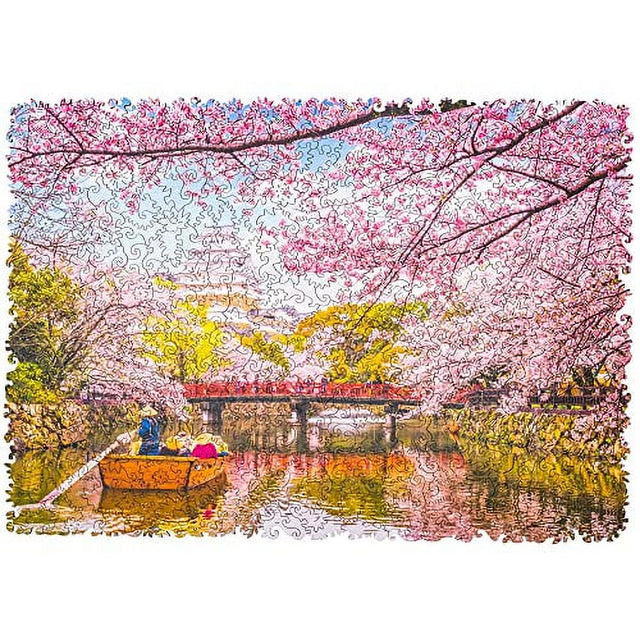 WOOSAIC Wooden Jigsaw Puzzle Sakura 1000 Pieces Nature