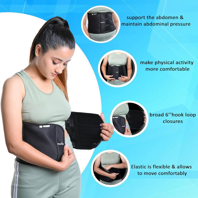 Wonder Care-Abdominal Binder Lower Waist Support Belt after C-Section Delivery for Women Slim Support Elastic Maternity Tummy Waist Belly Trimmer Fat Burner Post-Natal Operative Belt-Xl