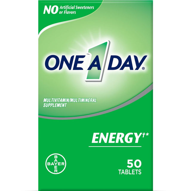 One a Day Energy Multivitamin Tablets, Multivitamins for Men & Women, 50 Ct