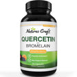 Immune Support Quercetin with Bromelain Supplement - Quercetin 500Mg & Bromelain 100Mg Antioxidant Supplement Joint Support Lung Health and Immunity - Advanced Quercetin Bromelain Supplement