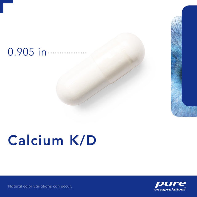 Pure Encapsulations Calcium K/D | Supplement for Bone Strength, Immune System, Colon, and Cardiovascular Health* | 180 Capsules