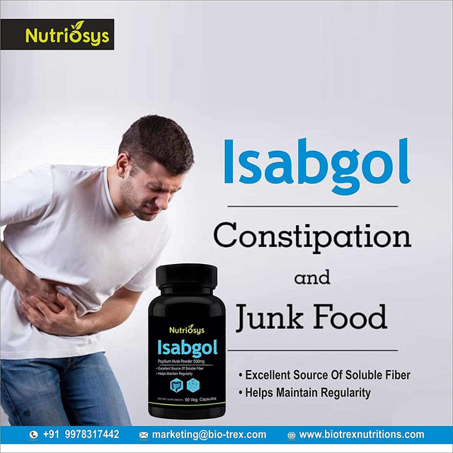 Nutriosys Isabgol 500Mg - 90 Veg Capsules