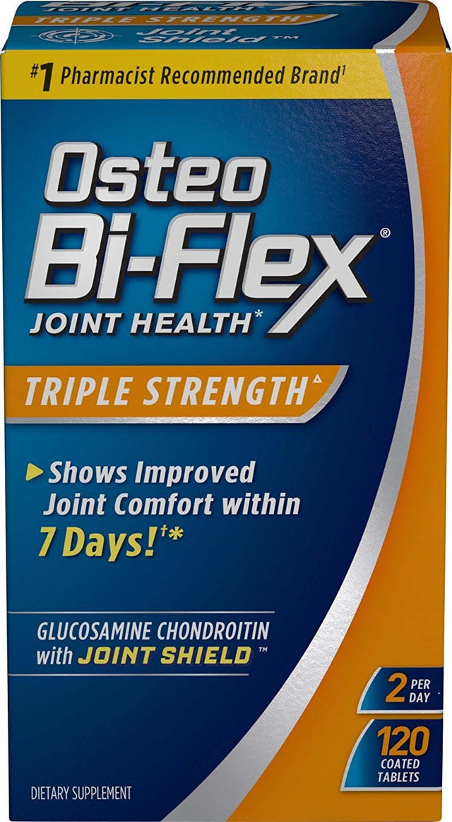 Osteo Bi-Flex Triple Strength Coated Tablets (Pack of 120), Joint Health* Supplements with Glucosamine & Vitamin C, Gluten Free