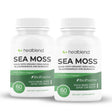 Healblend Organic Irish Moss, Bladderwrack, Burdock, & Bioperine - 1405Mg with Black Pepper - Natural Wellness and Detox Support Supplement - 2-Pack