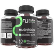 Mushroom Gummies, 10 Mushroom Complex W Lions Mane, 2500Mg 10:1, Nootropic Brain Support Focus, Energy, Mood, Immune Support with Reishi, Chaga, Cordyceps, Turkey Tail Extract - 60 Gummies