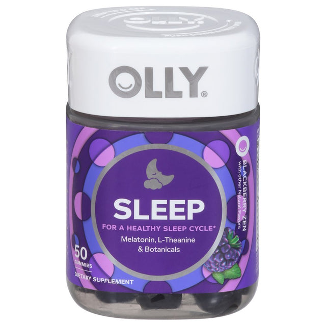 Olly Restful Sleep Dietary Supplement Gummies, Blackberry Zen, 50 Ct