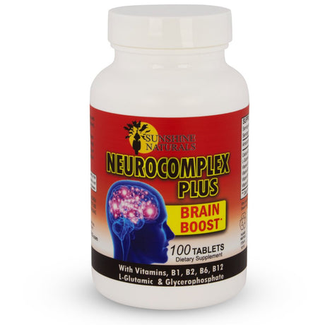 Sunshine Naturals Neurocomplex plus Dietary Supplements Tablet Brain Booster, Brain Supplements - 100 Tablets