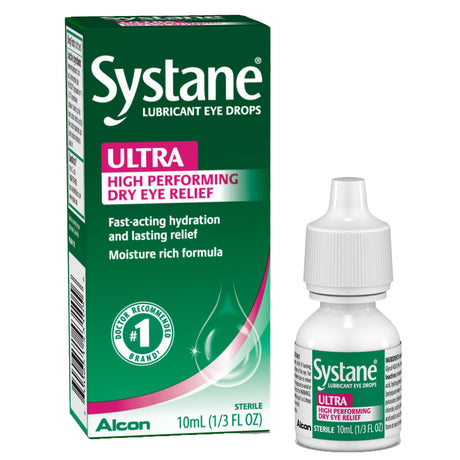 Systane Ultra Dry Eye Care Symptom Relief Eye Drops, 10 Ml