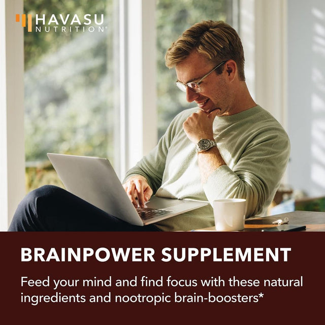 Havasu Brain Supplement for Memory and Focus | Natural Nootropics Brain Support Supplement, 30Ct