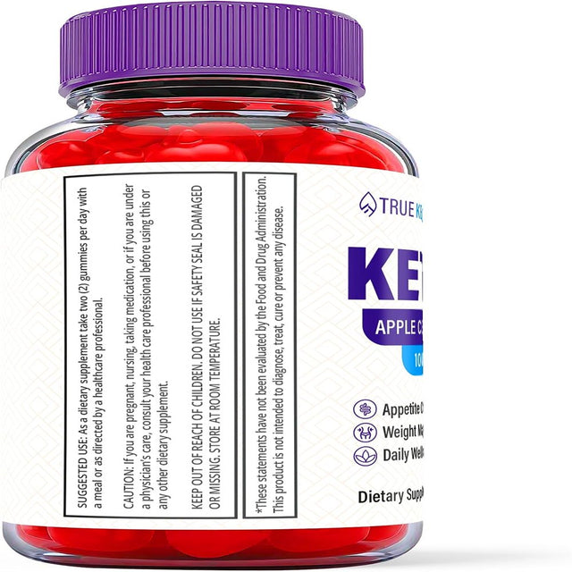 (5 Pack) True Ketosis Keto ACV Gummies -Apple Cider Vinegar Supplement for Weight Loss - Energy & Focus Boosting Dietary Supplements for Weight Management & Metabolism - Fat Burn - 300 Gummies