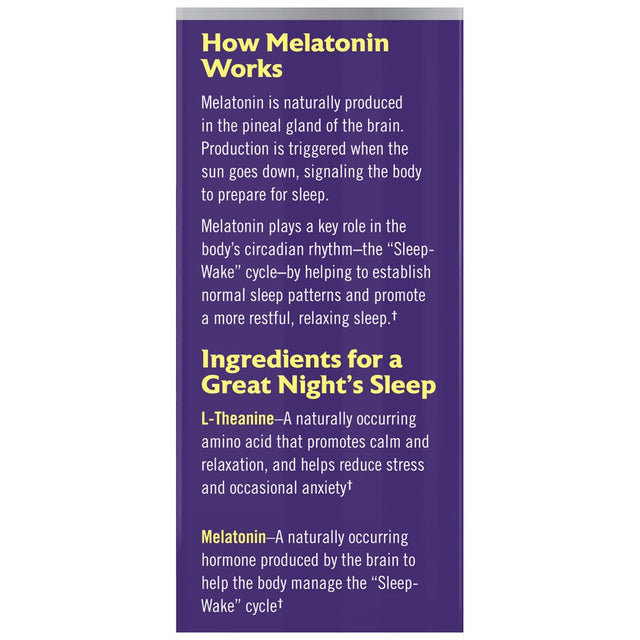 Natrol Melatonin Calm Sleep Aid Fast Dissolve Tablets, Strawberry, 6Mg, 60 Count