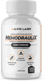 Axis Labs Hemodraulix Pump Capsules Nitric Oxide N.O. Booster Pre Workout with L-Arginine L-Citrulline Malate and Polyphenols for Muscle Growth & Vascularity 120 Capsules Supplies 20 Workouts