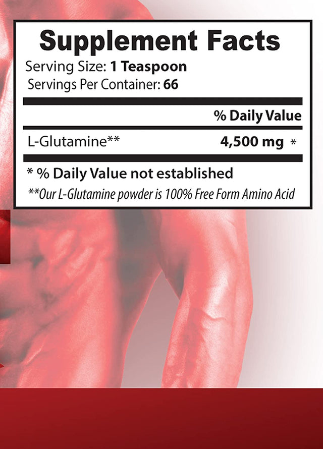 L-Glutamine Bulk Supplements - L Glutamine - Most Abundant Free Amino Acid (2 Bottles)