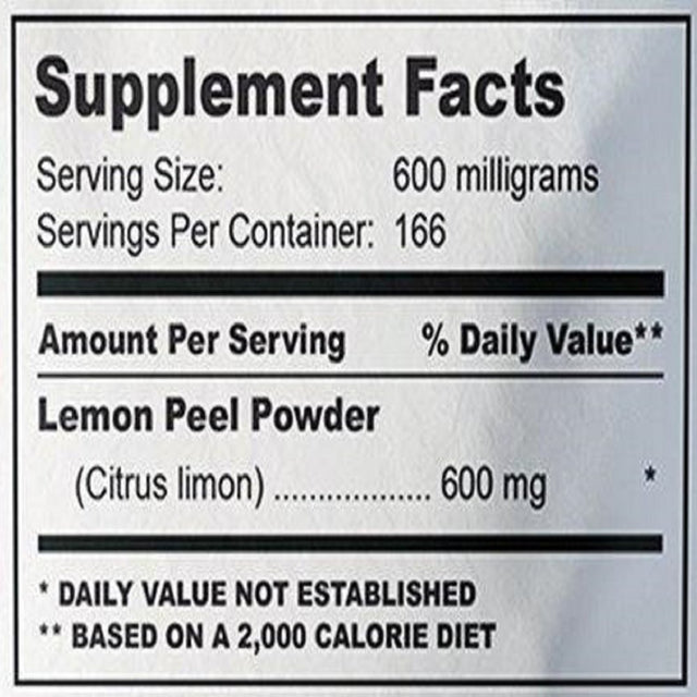 Lemon Peel Powder 200 Grams (7.05 Oz.) Herbal Supplement for Skin and Hair