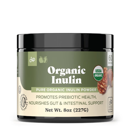 Organic Inulin Powder Fiber Supplement - Jerusalem Artichoke Prebiotic Bulk Inulin Fiber Powder 8Oz Digestion Gut Health