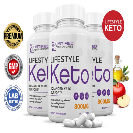 (3 Pack) Lifestyle Keto Pills Includes Gobhb® 180 Capsules