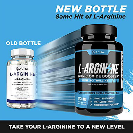 Premium L Arginine Pills 1920 MG - 120 VCAPS AAKG Nitric Oxide Precursor, L-Citrulline HCL, Beta Alanine, Essential Amino Acids for Energy, Muscle Growth, Heart Health, Vascularity & Stamina