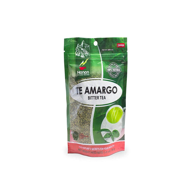 Hanan Peruvian Secrets Te Amargo Herbal Tea | 100% Natural Bitter Tea | 1.41Oz / 40G | Naturally Aids in Supporting Normal Liver Function | Helps Promote Healthy Cholesterol Levels- 6 Pack