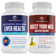 Truthentics Liver Support plus Digestive Enzymes Probiotic Bundle - Liver Cleanse Detox Digestion Support - 60 Capsules Each