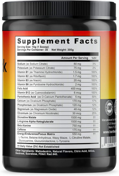 Nitric Shock Pre Workout Diet Supplement – Explosive Energy, Mental Focus Support, Amazing Muscular Pumps - Nitric Oxide Booster Pre-Workout Energy Powder - 30 Servings, Fruit Punch Flavor