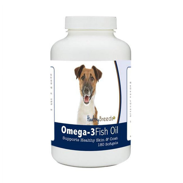 Healthy Breeds 840235183914 Smooth Fox Terrier Omega-3 Fish Oil Softgels, 180 Count