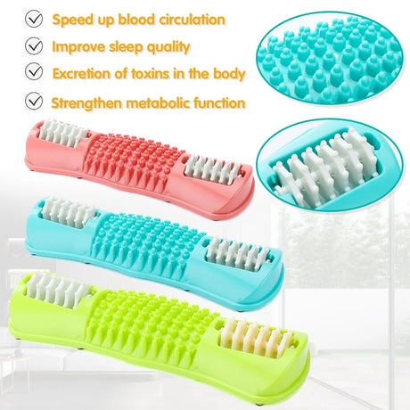 LNKOO Foot Massager Roller. Plantar Fasciitis, Trigger Point Therapy - Acupressure Reflexology Tool for Foot Pain, Relaxation, Stress Relief and Diabetic Neuropathy. Foot Pain Relief