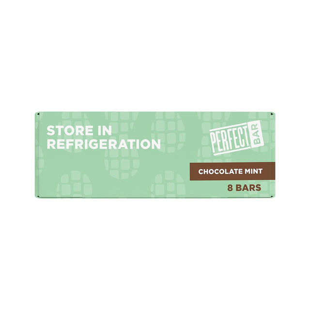 Perfect Bar Chocolate Mint Protein Bar, High Protein, Organic, Gluten Free, Soy Free, Non GMO, No Sugar Alcohols, 2.3 Ounce Bars, 8 Count