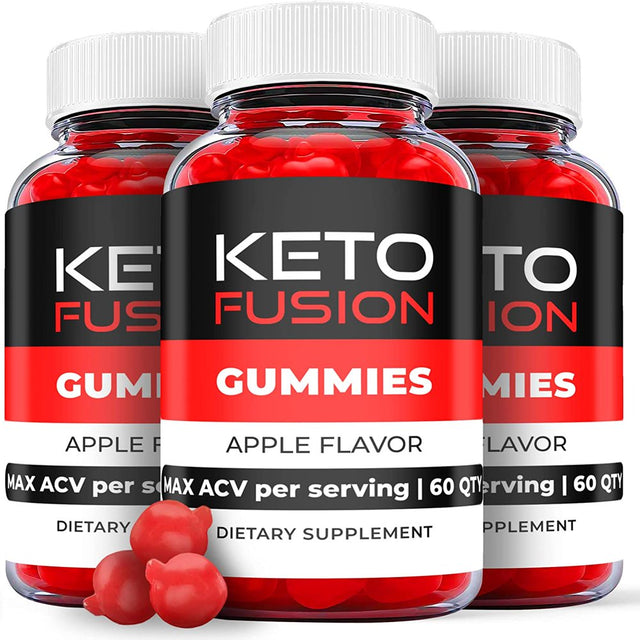 (3 Pack) Keto Fusion Keto ACV Gummies - Supplement for Weight Loss - Energy & Focus Boosting Dietary Supplements for Weight Management & Metabolism - Fat Burn - 180 Gummies